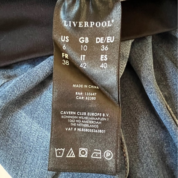 Liverpool The Crop Maternity Jeans Lanier Mid Wash Size 6/28 - Picture 8 of 12